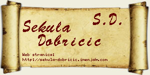 Sekula Dobričić vizit kartica